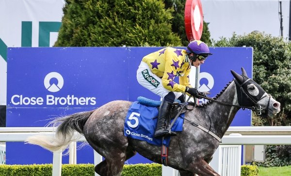 Horse in Close Brothers Red Rum Handicap Steeple Chase at Aintree Grand National Festival