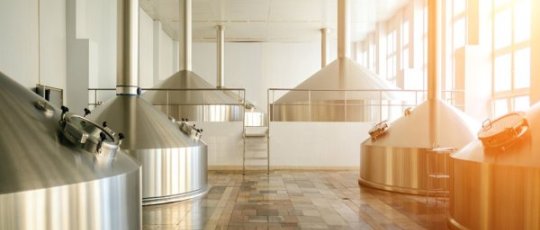 Brewing Room with silver kettles